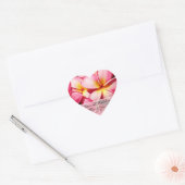 Sticker Mariage Plumeria rose (Enveloppe)