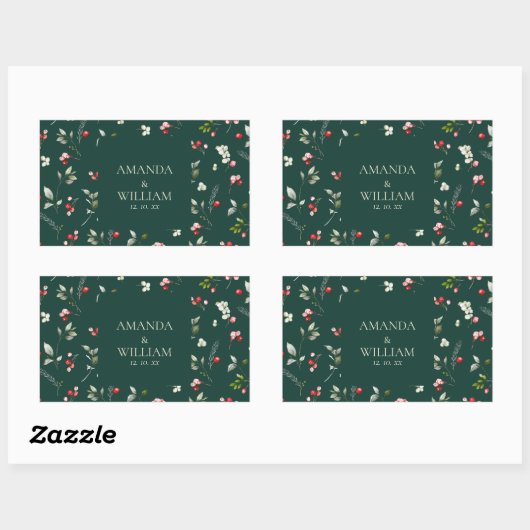 Sticker Mariage pour Berry d'hiver (Feuille)