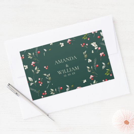 Sticker Mariage pour Berry d'hiver (Enveloppe)