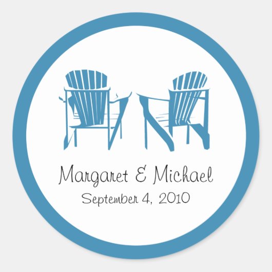 Sticker Mariage pour chaises Adirondack - Personna (Devant)