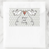 Sticker Mariage pour colombes blanches personnalis (Sac)