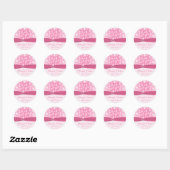 Sticker Mariage pour flocons de neige rose et blan (Feuille)