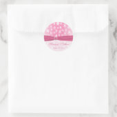 Sticker Mariage pour flocons de neige rose et blan (Sac)