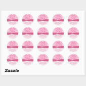 Sticker Mariage pour flocons de neige rose et blan (Feuille)