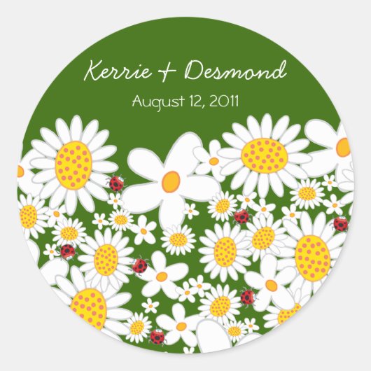 Sticker Mariage pour les marguerites blanches et l (Devant)