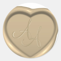 Sticker Mariage pour sceau de cire de coeur d'amou