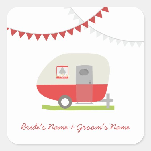 Sticker Mariage Red Retro (Devant)
