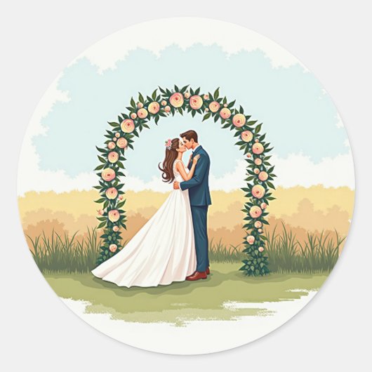 Sticker Mariage romantique (Devant)