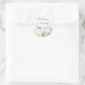 Sticker Mariage rond Plumeria (Sac)