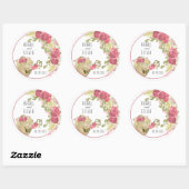 Sticker Mariage rond verrou et clé (Feuille)