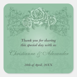 Sticker Mariage Rose antique