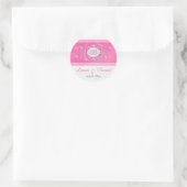 Sticker Mariage rose, blanc et gris de 1,5 po (Sac)