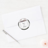 Sticker Mariage rose et vert poussiéreux (Enveloppe)