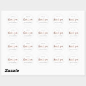 Sticker Mariage Rose or Merci (Feuille)