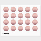 Sticker Mariage rose Parties scintillant or (Feuille)