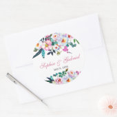 Sticker Mariage rose Peony Eucalyptus (Enveloppe)