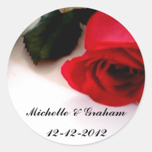 Sticker mariage Roses rouges