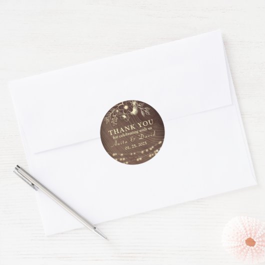Sticker Mariage Rustique (Enveloppe)