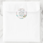 Sticker Mariage Rustique Merci Floral (Sac)