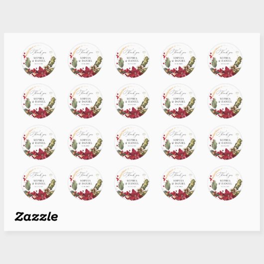 Sticker Mariage Rustique Pine Poinsettia (Feuille)