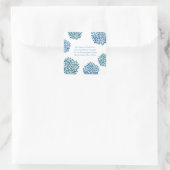 Sticker Mariage Seal de l'adresse Blue Bloom Burst (Sac)