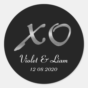 Sticker Mariage Silver XO