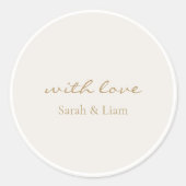 Sticker Mariage simple et blanc avec amour (Devant)