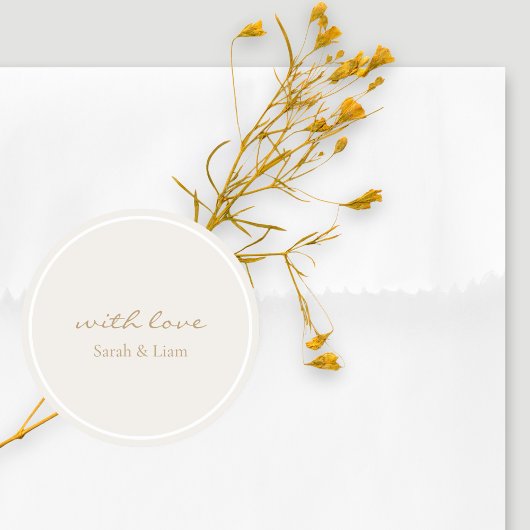 Sticker Mariage simple et blanc avec amour
