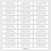 Sticker Mariage simple noir et blanc élégant (Feuille)