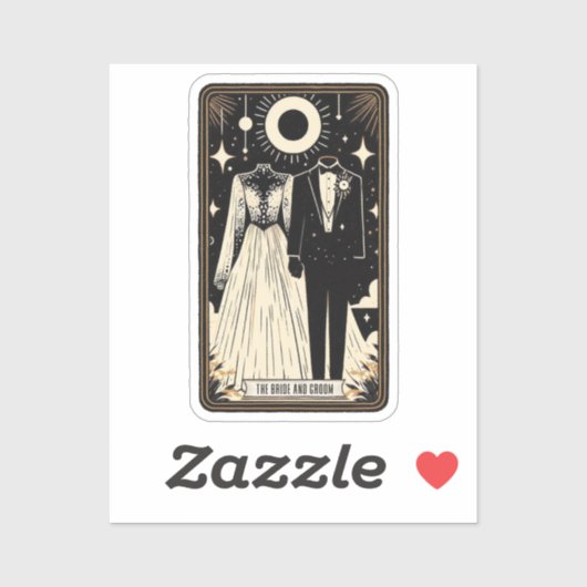 Sticker Mariage Tarot mariée et mariée (Feuille)
