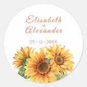 Sticker Mariage tournesol (Devant)