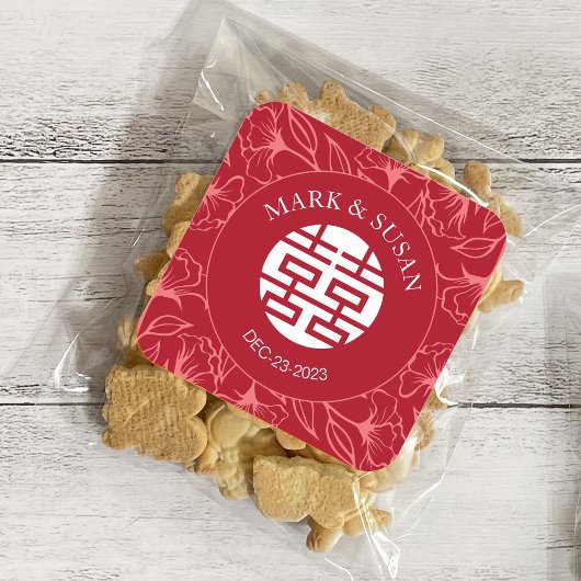 Sticker Mariage traditionnel chinois élégant