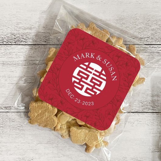 Sticker Mariage traditionnel chinois élégant