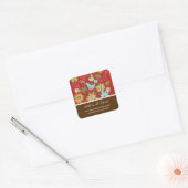Sticker Mariage Tropical Red Floral Garden Summer (Enveloppe)