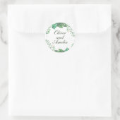 Sticker Mariage vert de la nature du cadre (Sac)