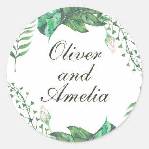 Sticker Mariage vert de la nature du cadre