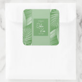 Sticker Mariage vert tropical (Sac)