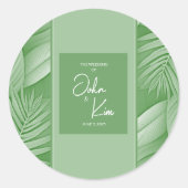 Sticker Mariage vert tropical (Devant)