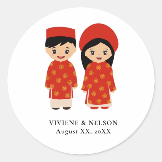 Sticker Mariage vietnamien (Devant)