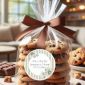 Sticker Mariage vintage et élégant Green Gold