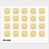 Sticker Mariage Vintage jaune (Feuille)