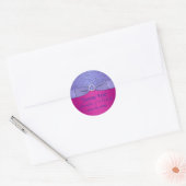 Sticker Mariage violet RIBBON Fuchsia IMPRIMÉ (Enveloppe)
