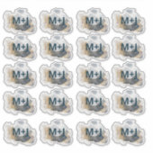 Sticker Mariages considérants bleu et or faveur (Devant)