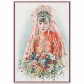 Sticker Mariée en rouge au Mariage chinois à Shanghai (Devant)