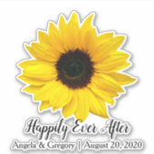 Sticker Mariés au Soleil Tournesol Mariage (Devant)
