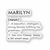 Sticker Marilyn name, Editable name, Custom name (Recto)