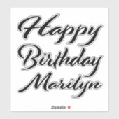 Sticker Marilyn Nom Prénom Anniversaire de l'autocollant n (Feuille)