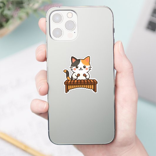 Sticker Marimba Calico Cat Art (Téléphone)
