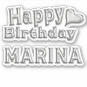 Sticker Marina Happy Birthday (Devant)