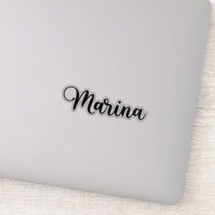 Sticker Marina Nom - Calligraphie manuscrite